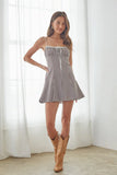 Liv Gingham Fit and Flare Mini Dress