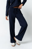 Kourtney Waffle Knit Pants in Navy