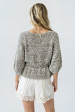Maycie Two Toned Sweater in Olive