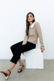 Bobbi Collared Sweater in Mocha