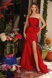 40072 Ava Presley Strapless Dress with Bow