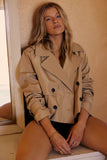 Kera Cropped Trench Coat FINAL SALE