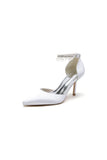 Pointed Toe Wedding Heels with Pearl Tassel