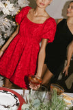 Aisling Bubble Mini Dress in Red FINAL SALE