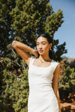Zarela Ribbed Dress in White FINAL SALE