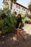 Odette Ric Rac Mini Dress in Black FINAL SALE