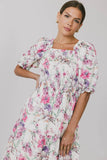 Luciana Floral Smocked Midi Dress FINAL SALE
