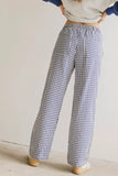 Romero Gingham Pants in Navy FINAL SALE
