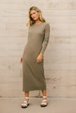 Hollis Ribbed Dress in Olive FINAL SALE