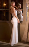 MERCEDES GOWN OFF WHITE STRAPLESS DRAPED FITTED GOWN