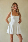 North Tie Back Linen Mini Dress