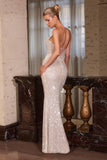 Ashton Gown Sequin Mesh Evening Dress