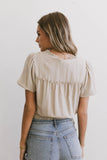 Pax Smocked Blouse in Sand FINAL SALE
