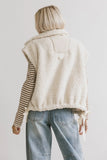 Johanna Sherpa Vest in Beige FINAL SALE