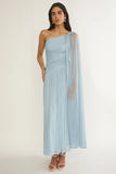 Bristol Shimmer Maxi Dress Blue