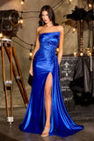 Dezi Gown Asymmetrical Strapless Formal Dress
