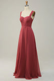 Desert Rose Sweetheart Sleeveless Long Bridesmaid Dress With Slit