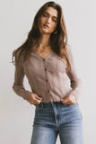 Lucia Cardigan in Taupe FINAL SALE
