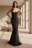 Daris Gown Black Cat Eye Scoop Neckline Dress