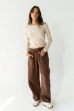 Maribel Barrel Sweatpants in Brown FINAL SALE