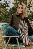 Juniper Collared Jacket in Brown FINAL SALE