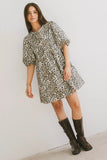 Tori Peplum Mini Dress in Leopard FINAL SALE