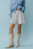 Katherine Plaid Shorts in Blue