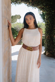 Jordy Textured Maxi Dress in Cream