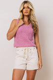 Brayden Cable Knit Sweater in Pink FINAL SALE