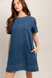 SIMPLY PUT TOGETHER DENIM MINI DRESS FINAL SALE
