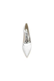 Pointed Toe Slip on Satin Chunky Heels