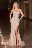 Darby Gown One Shoulder Beaded Corset Gown