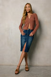 Hellen Knit Cardigan in Berry FINAL SALE
