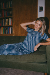 Ireland Striped Top in Blue FINAL SALE