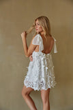 Cecily Butterfly Organza Babydoll Mini Dress