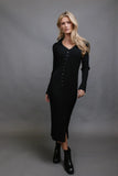 Larissa Ribbed Dress in Black FINAL SALE