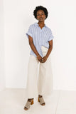 Topanga Striped Button Up in Blue FINAL SALE