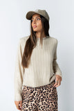 Leo Layered Sweater in Beige