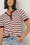 Eddie Knit Sweater in Berry FINAL SALE