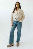 Jane Suede Cropped Trench Coat FINAL SALE
