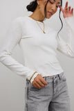 Leif Knit Top in White FINAL SALE