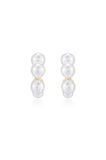 Five Pearls Hoop Earrings