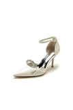 Patent Leather Wedding High Heels with Bow