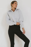 Alyssa Half Zip in Heather Grey FINAL SALE