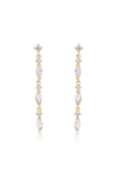 Dainty Linear Crystal Drop Earrings