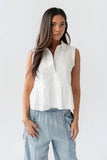 Julian Collared Blouse in Off White