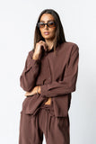 Tacie Button Up in Brown