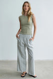 Indiana Striped Pants in Olive