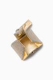 Crystal Gold Pyramid Handbag