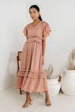 Willa Ruffle Dress in Blush FINAL SALE